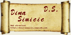 Dina Simičić vizit kartica